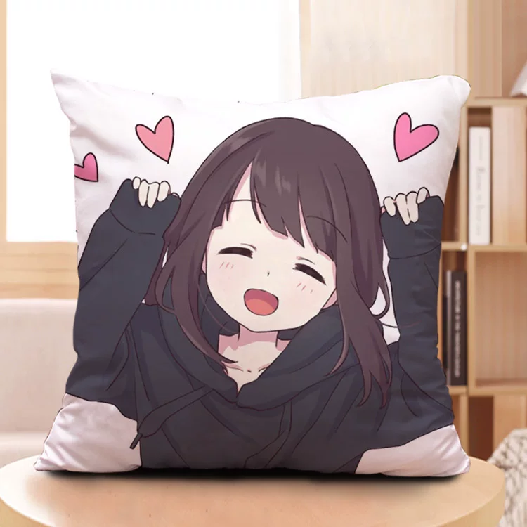 Подушка с изображением Menhera-Chan, держит соус, Linecamera, набор эмодзи WeChat QQ, аниме-подушка на заказ