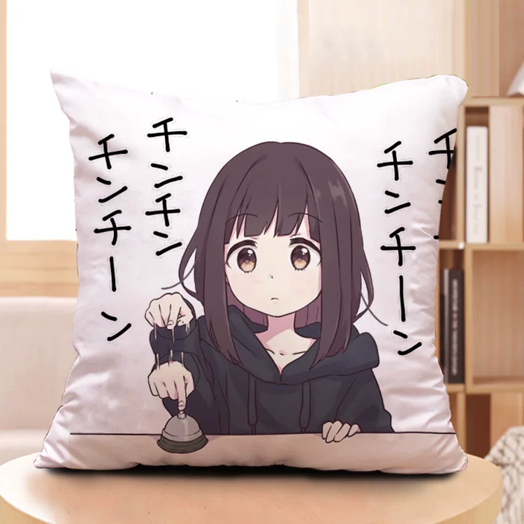 Подушка с изображением Menhera-Chan, держит соус, Linecamera, набор эмодзи WeChat QQ, аниме-подушка на заказ