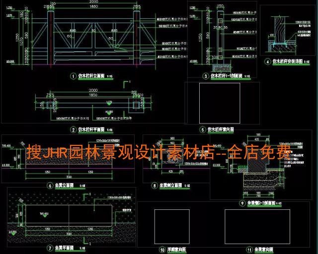 T175美丽乡村特色水景岭南园林滨河景观工程全套施工图-13