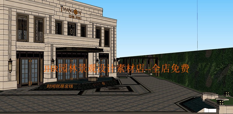 T1119 su模型新古典法式风格小区住宅景观设计方案效果图建...-14
