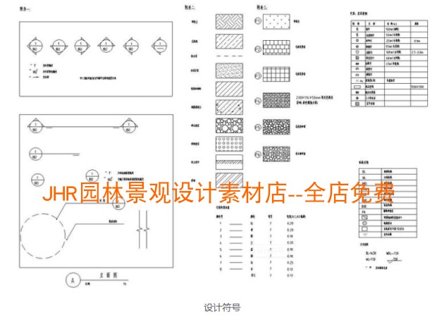 T617园林景观设计CAD施工图绘制标准植物图标做法素材-3