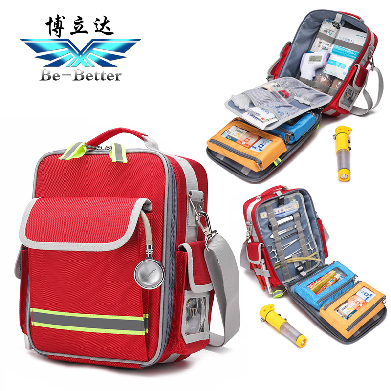 Bolida multifunctional portable medical bag first aid shoulder bag car first aid kit special outdoor backpack