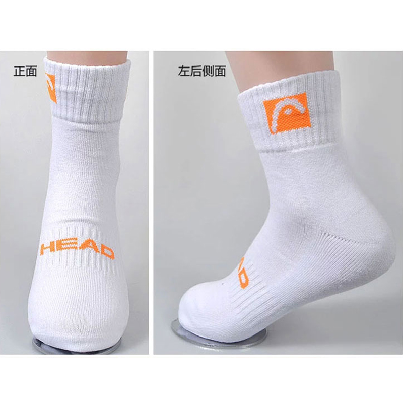 Vớ quần vợt chính hãng Hyde vớ cầu lông Tất nam và nữ dày khăn dưới cùng vớ cotton thể thao 3 đôi tất dài qua đầu gối cho nữ