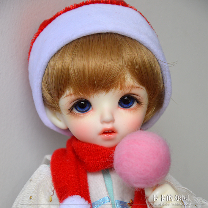 KAKA BJD doll azone 346 points doll with Christmas hat cute red nightcap doll accessories