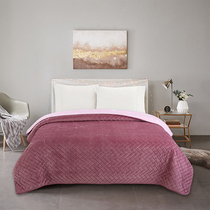 Crystal velvet bed cover Single piece padded bed sheet plus velvet thick quilted pad One velvet one twill cotton autumn and winter