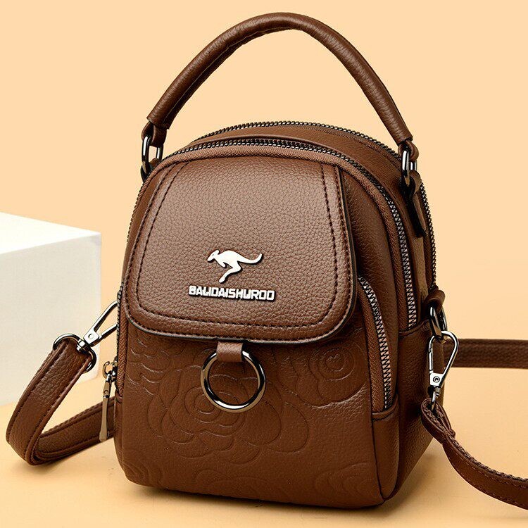 Kangaroo Leather Phone Bag 2026 New Fashion Compact Lightweight Mini Bag Shoulder Bag Embossed Versatile Women's Bag Kangaroo Leather Phone Bag 2026 New Fashion Compact Lightweight Mini Bag Shoulder Bag Embossed Versatile Women's Bag