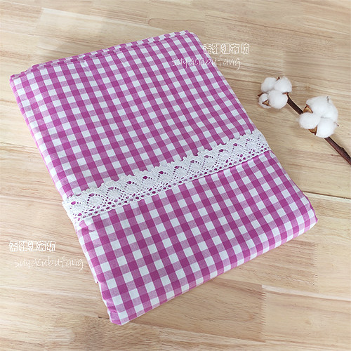 Thickened encrypted cotton old coarse cloth quilt cover single piece single double cotton simple plaid quilt cover 1 5 meters 2 meters