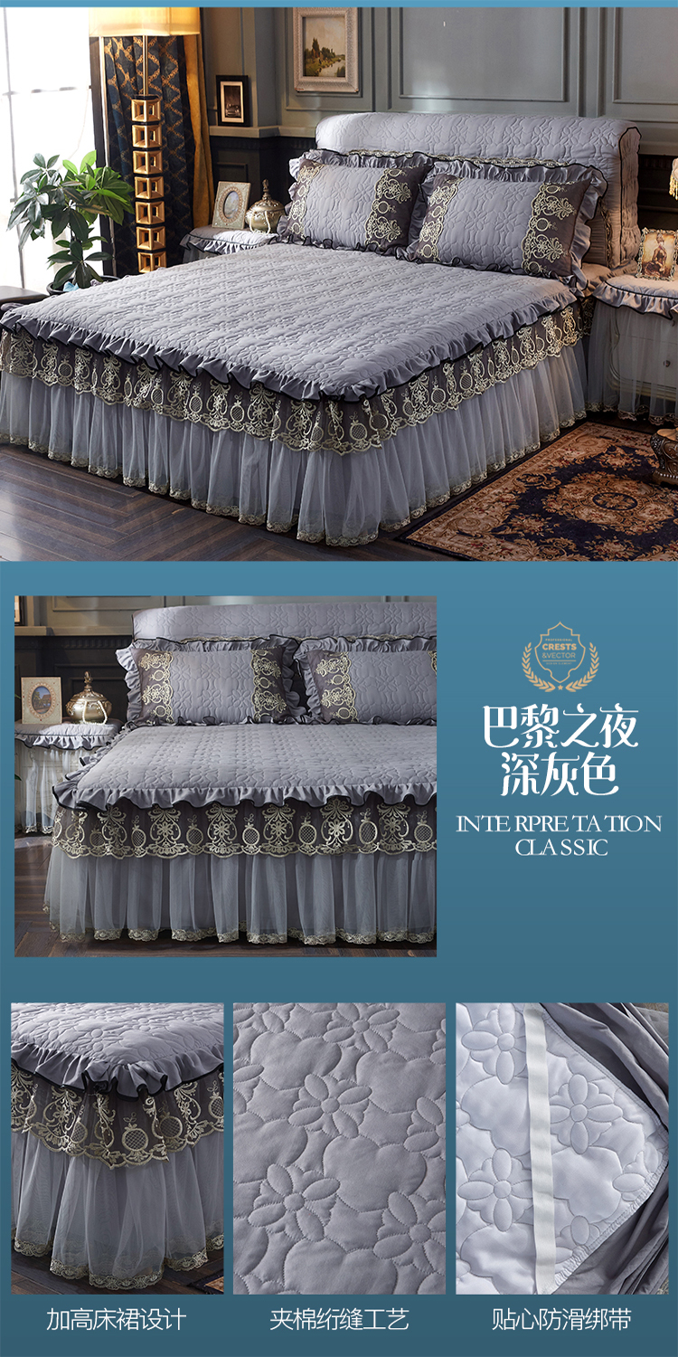 Bông đệm lót giường ngủ trải giường đơn mảnh chống trượt Simmons bảo vệ 1,5 m 1,8m2.0 giường đôi - Váy Petti drap giường có viền