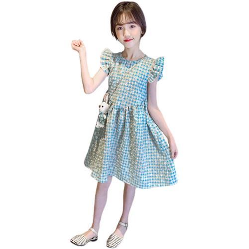 Летнее платье, юбка, летняя одежда, тонкий летний наряд маленькой принцессы, коллекция 2023, в западном стиле, подходит для подростков