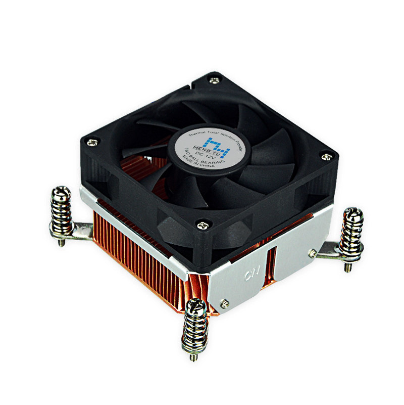 Brand new Hengyu 2U2011 1150 1356 Active pure copper top blown computer radiator Four-pin temperature-controlled fan