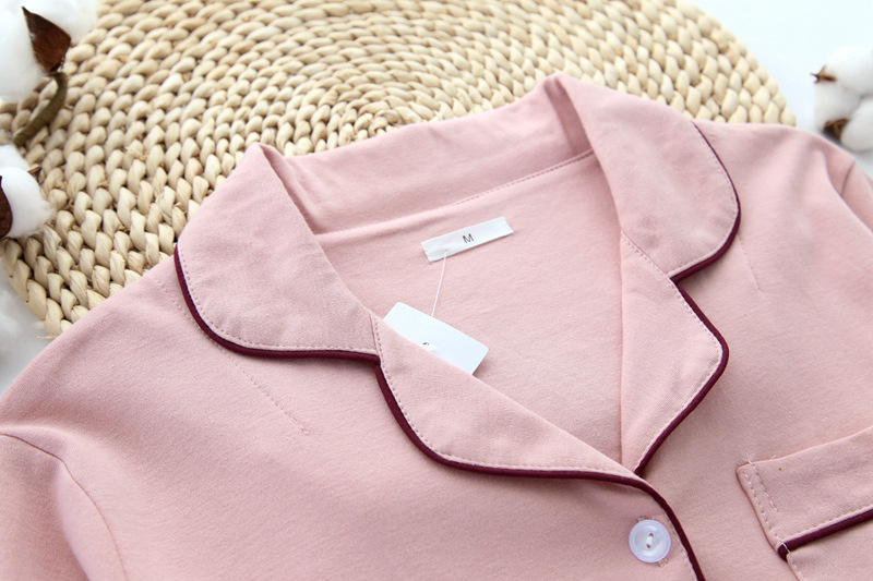 Áo len cotton mới mùa thu và mùa đông đồ ngủ cho nữ đồ ngủ nữ quần áo ngắn