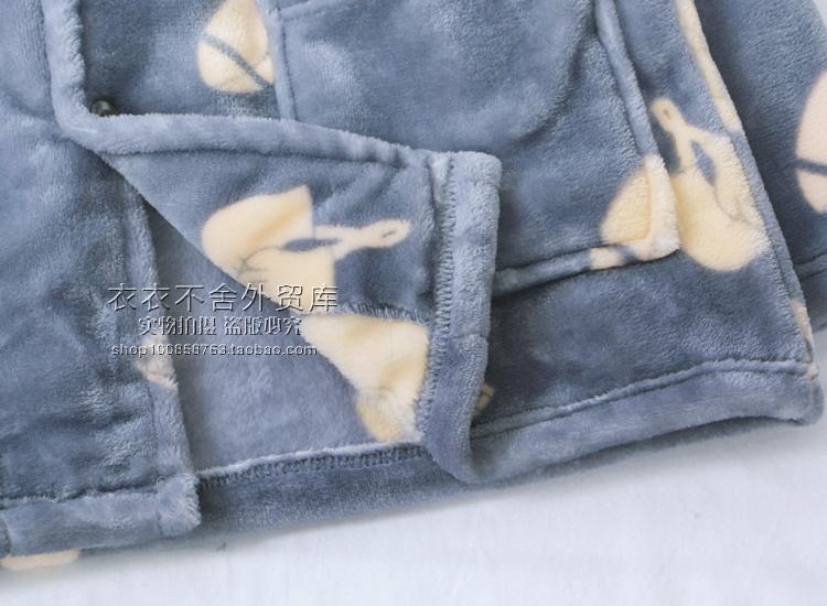 Giải phóng mặt bằng đặc biệt Đàn ông mùa đông flannel dày san hô lông cừu dịch vụ nhà bộ đồ ngủ với kích thước lớn bộ mặc nhà