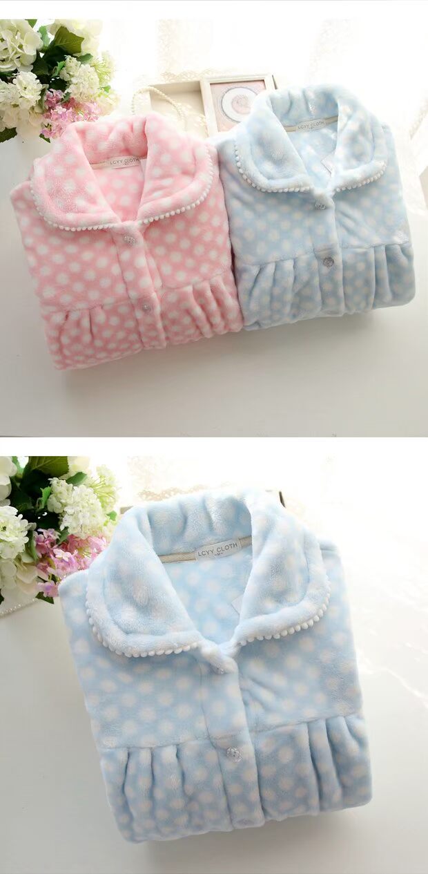 Đặc biệt hàng ngày đồ ngủ flannel phụ nữ mùa thu và mùa đông san hô nhung nữ dịch vụ nhà mùa đông dày phù hợp với phiên bản Hàn Quốc đồ ngủ phi bóng