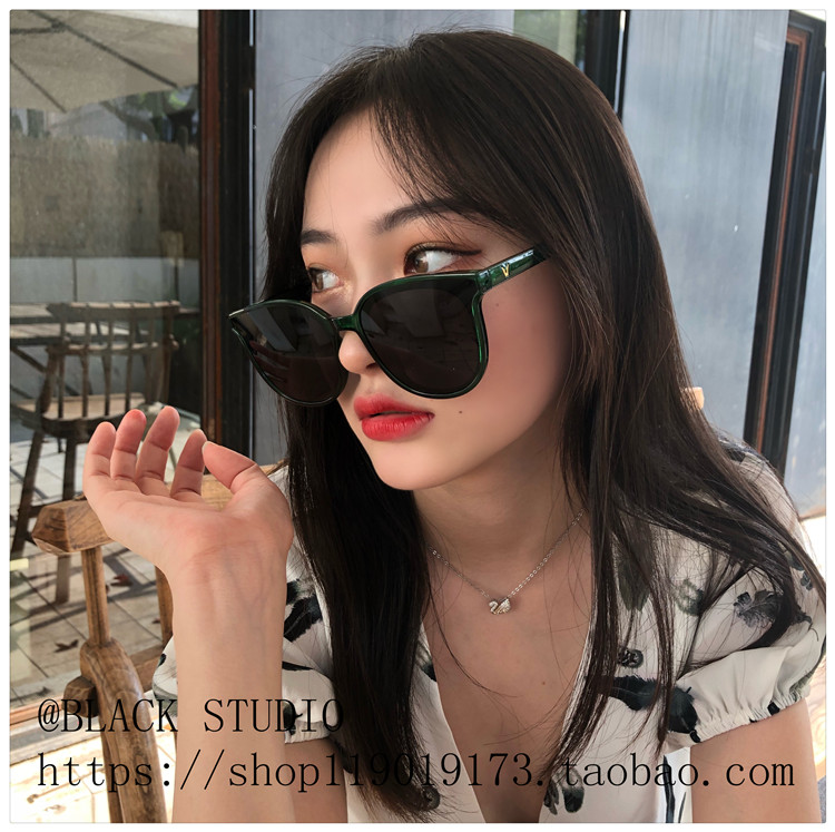 Mùa hè 2018 mới kính râm nữ phiên bản Hàn Quốc của kính râm phân cực thủy tinh lưới đỏ kính hoang dã mực xanh thủy tinh thương hiệu kính kính mát nam chính hãng