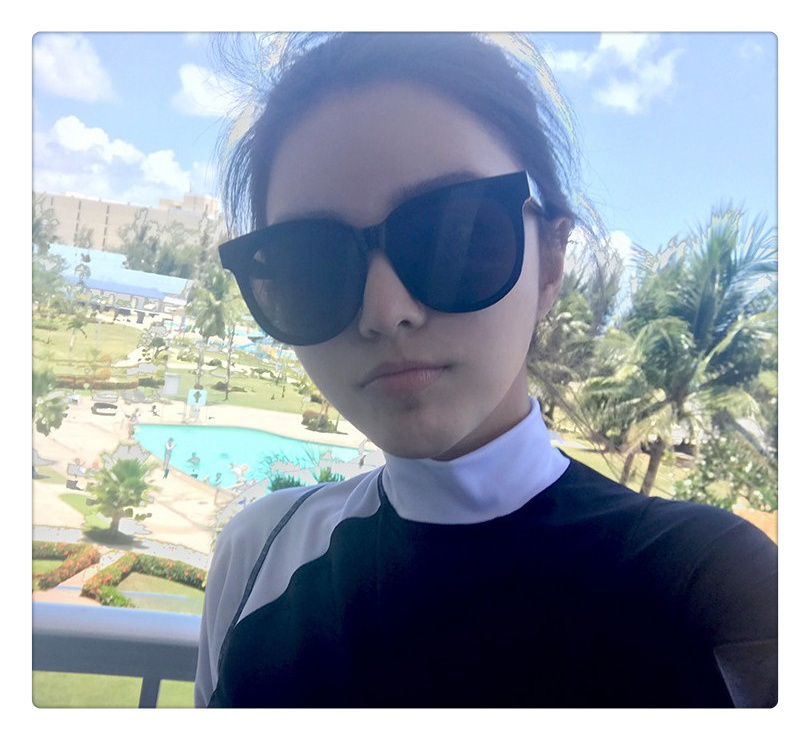 Song Hao Jing ngọt ngào với phiên bản vuông Hàn Quốc mùa hè kính râm phân cực kính râm nữ thủy triều nam Li Yifeng mặt mỏng hộp lớn lyys store