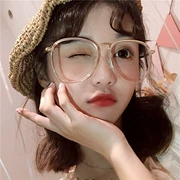 Em gái Nhật Bản mềm mại, Yu Shou Yan hộp lớn Gương mặt tròn trong suốt của nữ có khuôn mặt gầy gò, retro có thể được trang bị kính cận thị