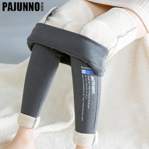 Underpants woman plus suede thickened outside wearing autumn and winter women pants high waist collection and warm pants elastic super thick goat suede pants