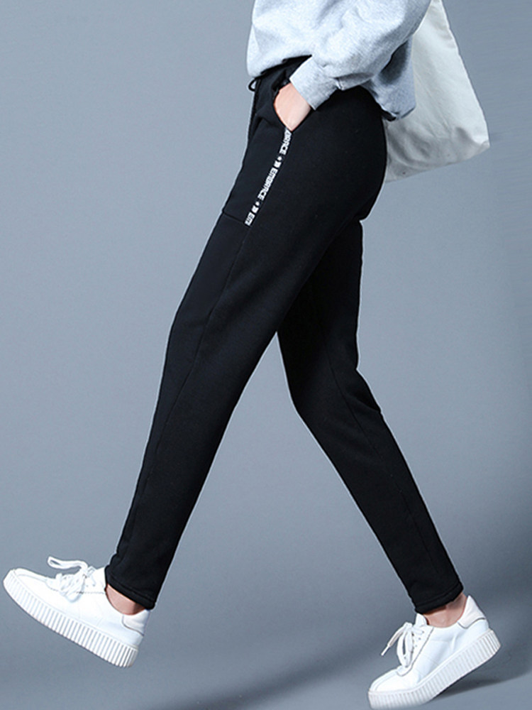 Sports casual pants women's 2021 spring new loose large size fat mm wear high-waisted wild thin harem pants
