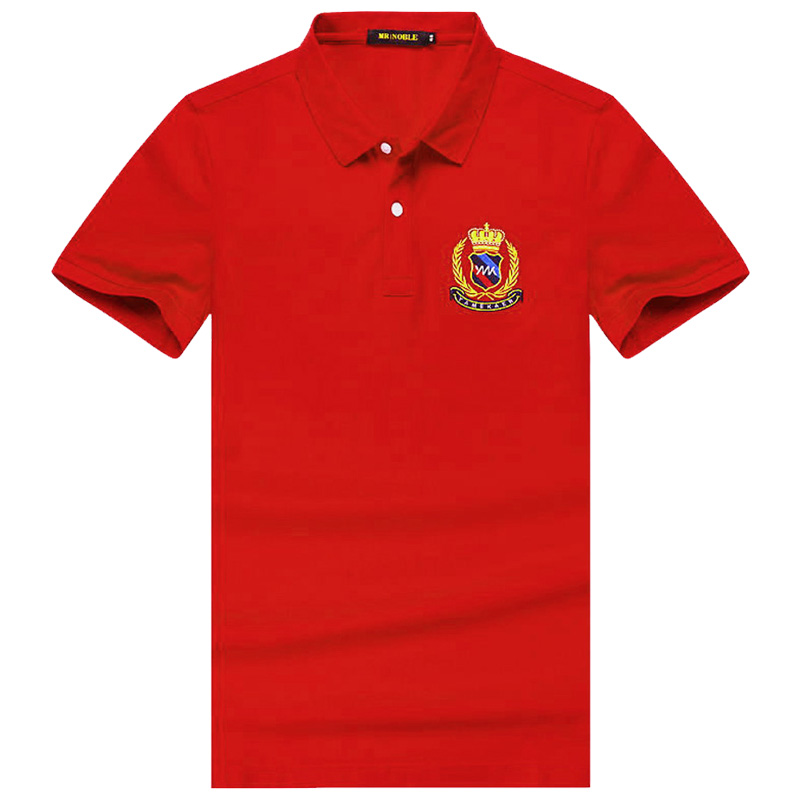 Nhãn hiệu nam cỡ lớn kinh doanh giải trí ngắn tay T-shirt mùa hè mỏng nửa tay áo D-shirt lật cổ polo cotton t-shirt