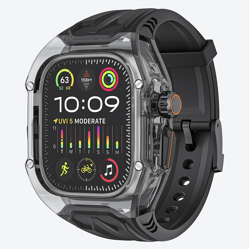 Suitable for Apple Watch Ultra 2 Strap, iWatch Ultra Protective Case, Apple Watch 9 Modified Ultra 3 Transparent S9 Case, S8 Apple iWatch Watch Strap, Apple Watch S8 Suitable for Apple Watch Ultra 2 Strap, iWatch Ultra Protective Case, Apple Watch 9 Modified Ultra 3 Transparent S9 Case, S8 Apple iWatch Watch Strap, Apple Watch S8