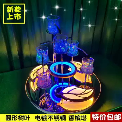 Wedding Champagne Tower Wedding Wine Tower Candlestick Double 2021 New Luminous Cup Tower Proposal Towers Wishing Table Props