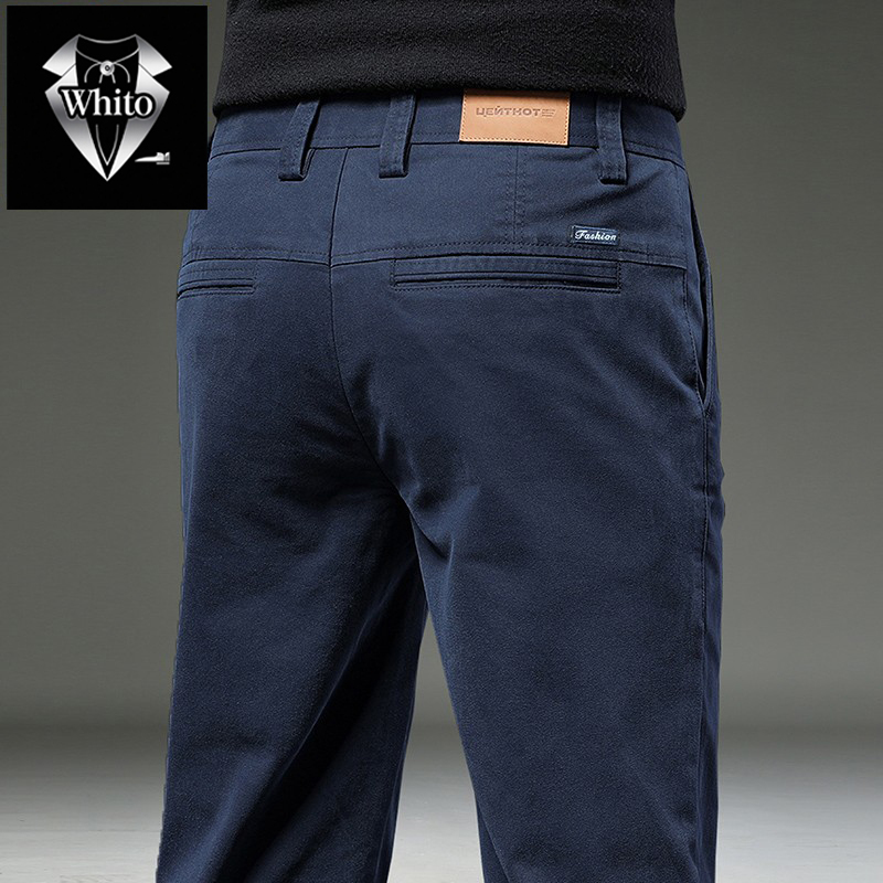 Pure Cotton Straight-Leg Men's Casual Pants Business Men's Trousers Summer Thin 2026 New Long Pants Men's Suit Pants