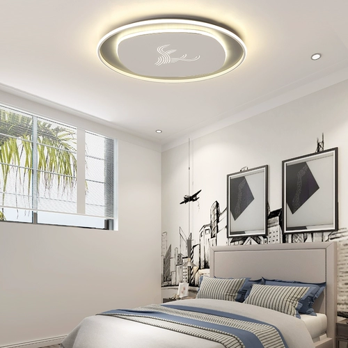 Современный и минималистичный ультратонкий светодиодный креативный потолочный светильник для спальни, китайский стиль