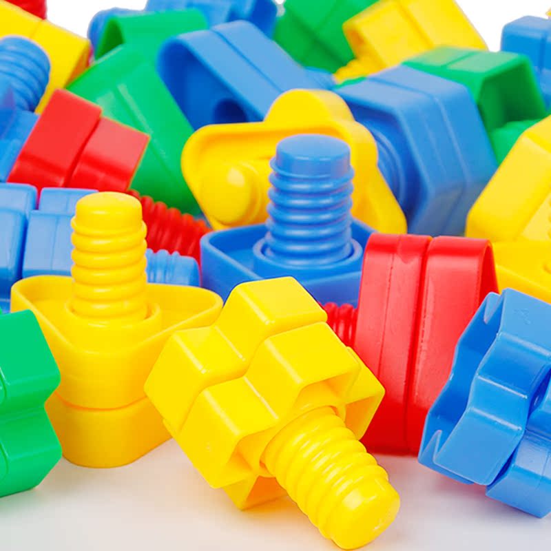 0-3-year-old baby creative screw parquet building blocks plastic parquet building blocks assembled children's toys Puzzle Multikinetic