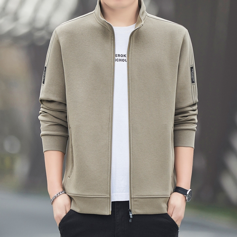 Zipper Sweatshirt Men's Spring Jacket Cardigan Long-Sleeved Stand-Up Collar Stylish Trendy Casual Sports Top Zipper Sweatshirt Men's Spring Jacket Cardigan Long-Sleeved Stand-Up Collar Stylish Trendy Casual Sports Top