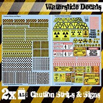 GreenStuffWorld water sticker stripes and warning signs flame graffiti black gold silver GSW