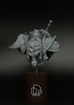 Warcraft Dwarven Bust Miniature Model Dwarf Warrior 1 10 Gray Mold Spot