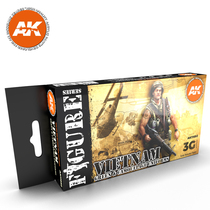 Workshop of the Night 11682 Spain AK3 Vietnam War U.S. Army Green & Camouflage Waterborne Paint 17ml*6