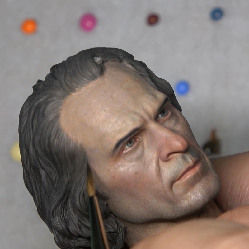 小丑第五期 头发的手涂表现技法 韩冬1比6涂装教程