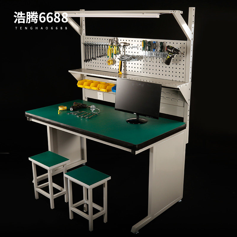 Multi-function high lamp frame heavy anti-static clamp workbench assembly with tool trailing clamp maintenance table