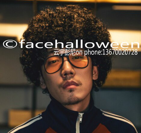 Super fluffy explosive head wig boys and girls stage Halloween performance props performance annual meeting rock wig set