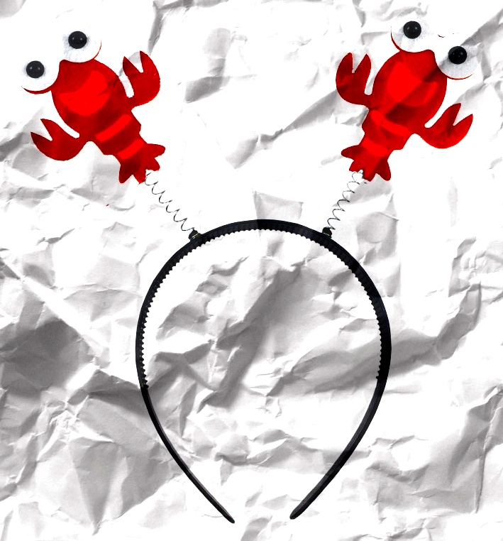 Net red cute crayfish crab hat headgear selling germination hoop Korean women's face wash headwear headband event props