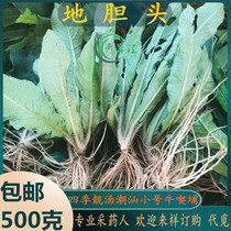 Freshly brewed Chaoshan green grass small beef and Qipu dishes safflower ground boldly chopped ground bold head pill grass