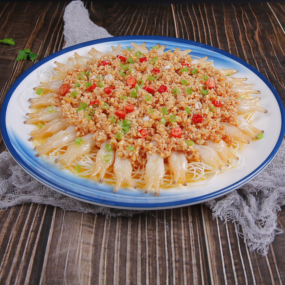 Simulation garlic steamed razor clam model simulation props display sample custom fake food restaurant gourmet dish mold