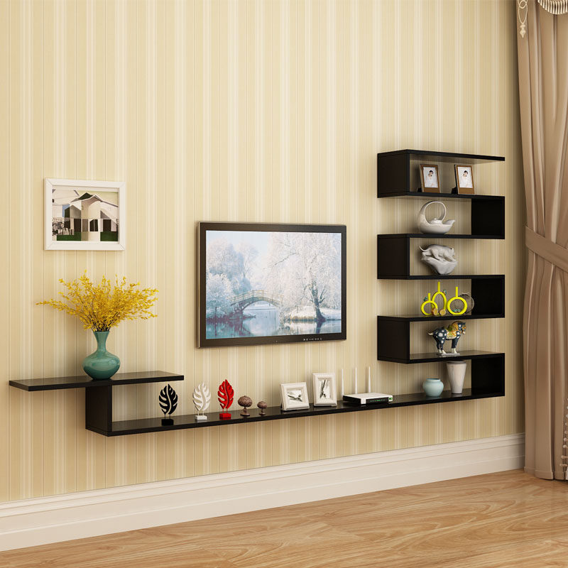 Wall-mounted TV cabinet living room wall hanging cabinet wall cabinet hanging small set-top box rack modern decorative cabinet wall cabinet