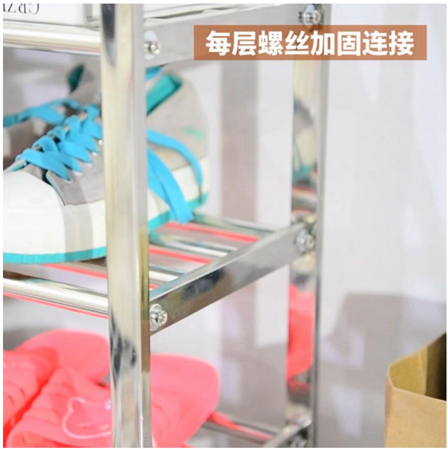 Giá để giày inox đơn giản tủ giày nhà ký túc xá phòng ngủ trường học lắp ráp gia cố dày nhiều lớp kinh tế lớn - Kệ kệ gỗ nhỏ