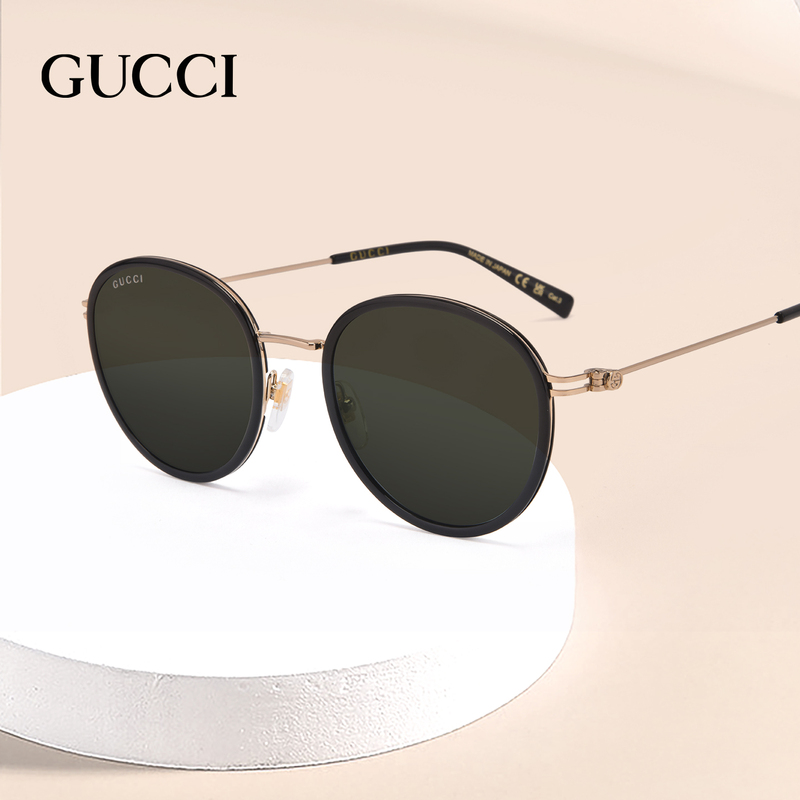 Gucci Gucci Retro Round Frame Sunglasses for Commuting and Going Out in the City, Sun Protection Gg1849S/Gg1883Sk