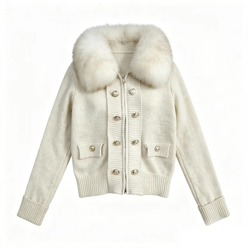 [Recommended by Huahua] 2026 Autumn Cardigan Long Sleeve Knitted Sweater Autumn/Winter Coat Elegant My2223