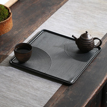 Product Taoist Japanese dry landscape tea plate Creative Ceramic Gongfu tea table Water storage dry bubble table Small long plate zero matching