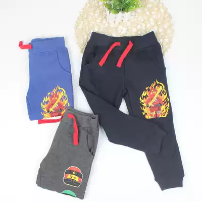 Foreign trade children's clothing boy pants 2019 winter clothes new children's thick trousers in big children plus velvet warm pants