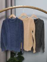 Foreign trade mens sweater pure cotton washed yarn to make old outlet Daily single