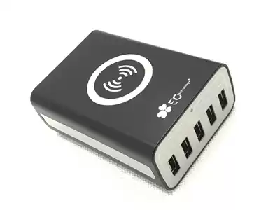 United States EC Technology wireless charging Wired integrated 5-port multi-port charger 5V8A total output