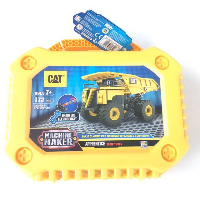 Cat Construction Vehicle Series Excavator Dump Truck Bulldozer Children's Gift Nut Disassembly Building Block Toys
