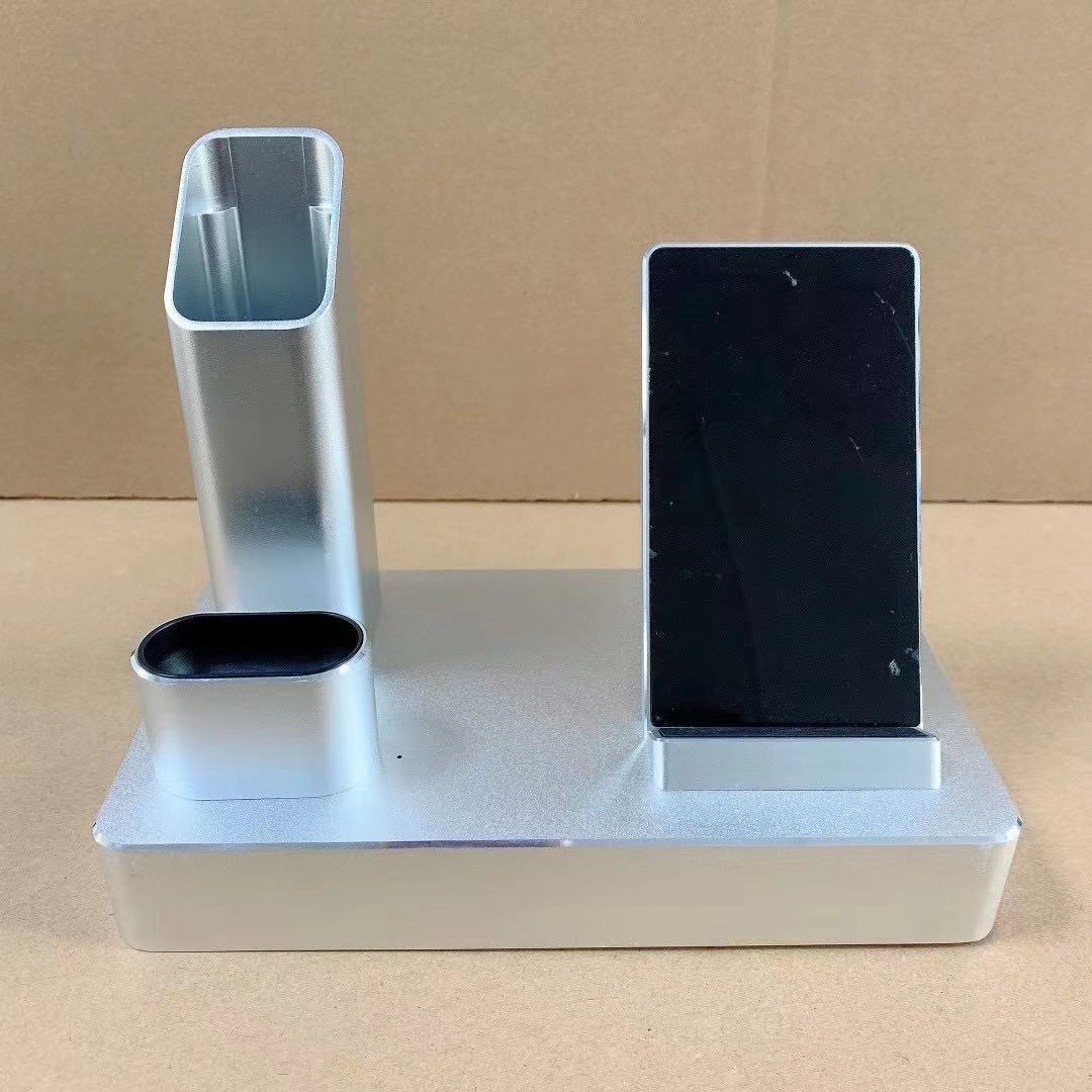 Aluminum alloy 5-Port USB multi-port desktop wireless charging base charger 5V12A supports Apple 2 4A protocol