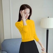 Petite ngắn 150CM cao 145 mùa thu và mùa đông XS nữ 155 đoạn ngắn chạm đáy áo len ngắn