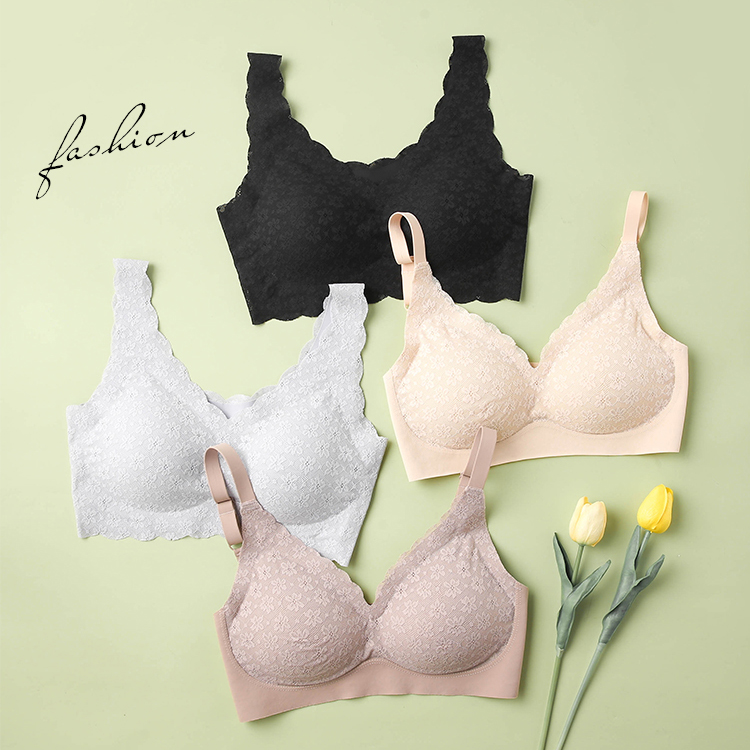 Great Chest Girl Comfort | SUSSANNY Latex Breathable Comfort Fine Shoulder Strap Underwear Wide Shoulder Strap Underwear Full Cups